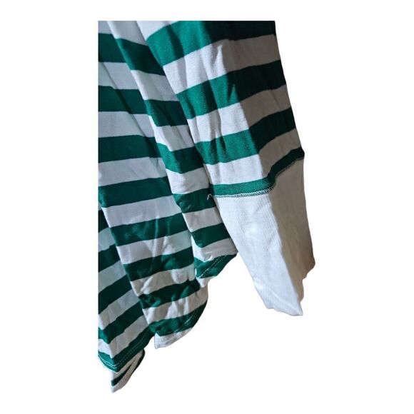 LIZ CLAIBORNE Green & White Scoop Neck Top Shirt - Size XL - Picture 5 of 7